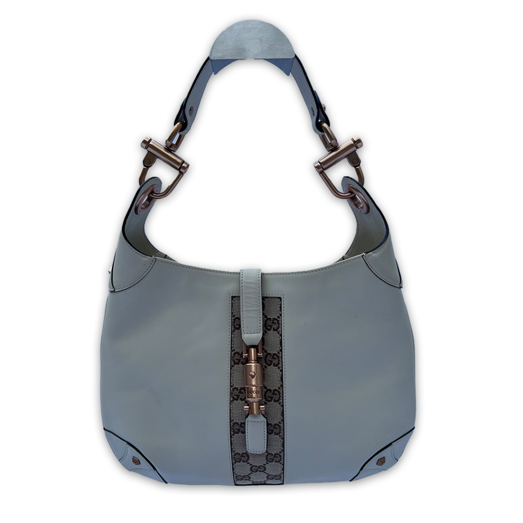 Gucci tas Jackie Medium leer wit