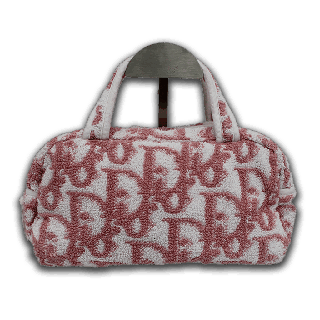 Dior Terry cloth tas monogram roze