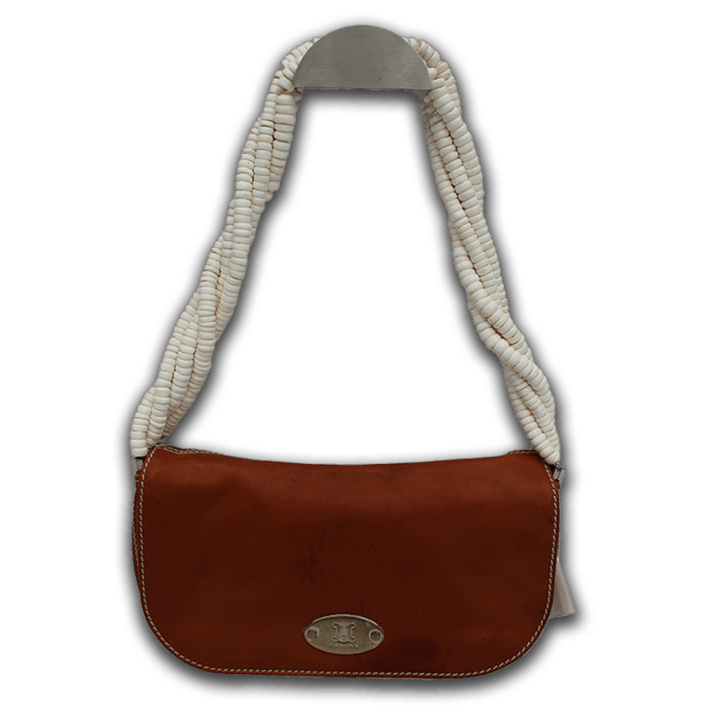 Celine Puka tas shell strap bruin